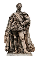 Fototapeta na wymiar Black statue of army admiral