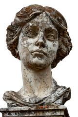 Damaged bust of a Roman woman