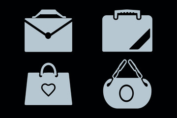 Vector illustration man woman bag drawing