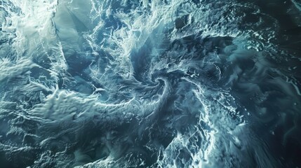 Analyze the impact of wind patterns on the formation of wave swirls   - Powered by Adobe