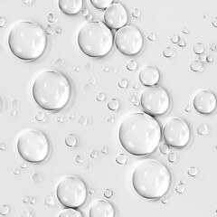 bubbles over white surface, realistic 
