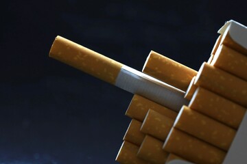 Have a cig, smoking cigarette concept Isolated on dark background 