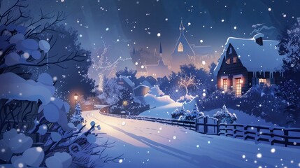 Fototapeta premium Winter Wonderland: A Visual Journey Through the Season