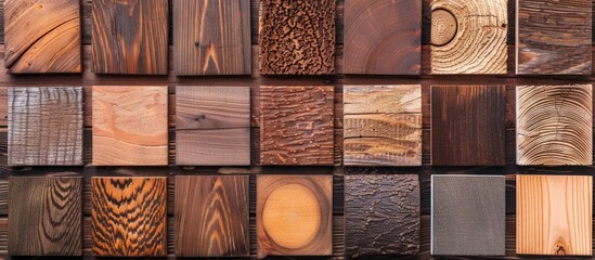 Wood planks arranged in a grid