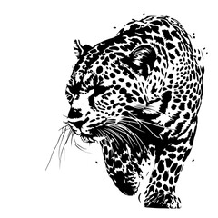 leopard head side view