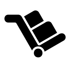 trolley glyph icon