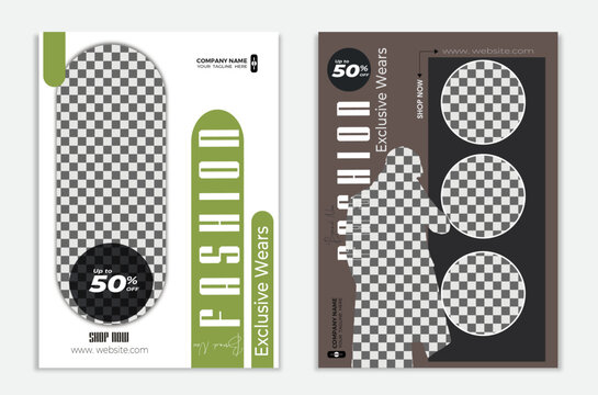 flyer design template, creative modern fashion leaflet design for advertisement.