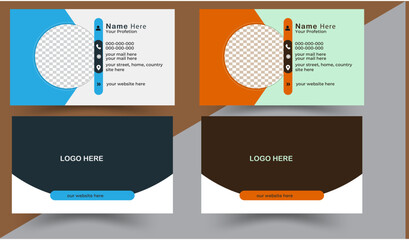 Creative and modern clean corporate name card and business card template. Vector illustration. Stationery design                  