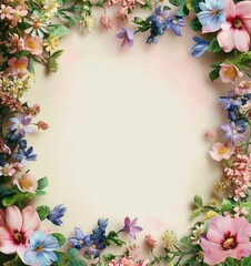 elegance frame of flowers