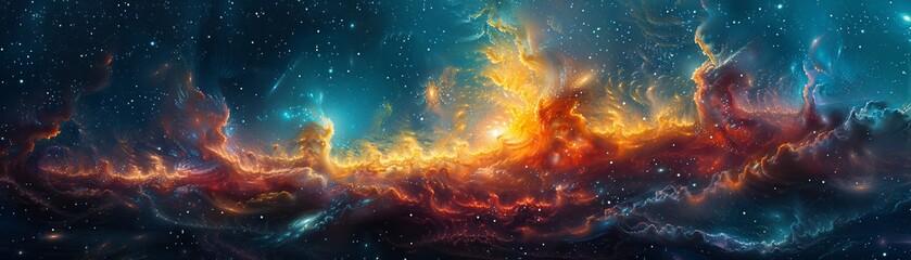 Vibrant colors exploding from the heart of the universe.
