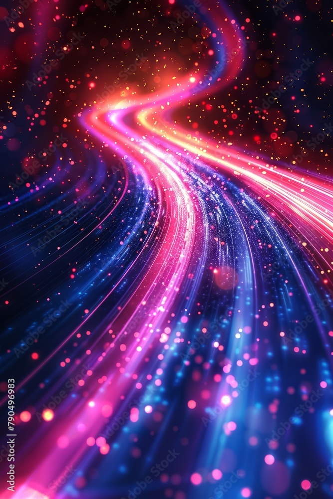 Poster artificial intelligence generated abstract background with a pattern of light waves.