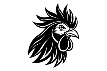 rooster-head-logo-vector illustration