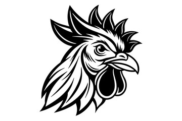 rooster-head-logo-vector illustration