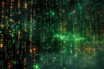 Digital information encoded in a series of zeros and ones.