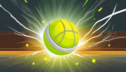 tennis ball that has been hit forward with very high speed. And the lightning power is the current...
