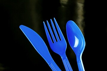 Plastic eating utensils for take out food