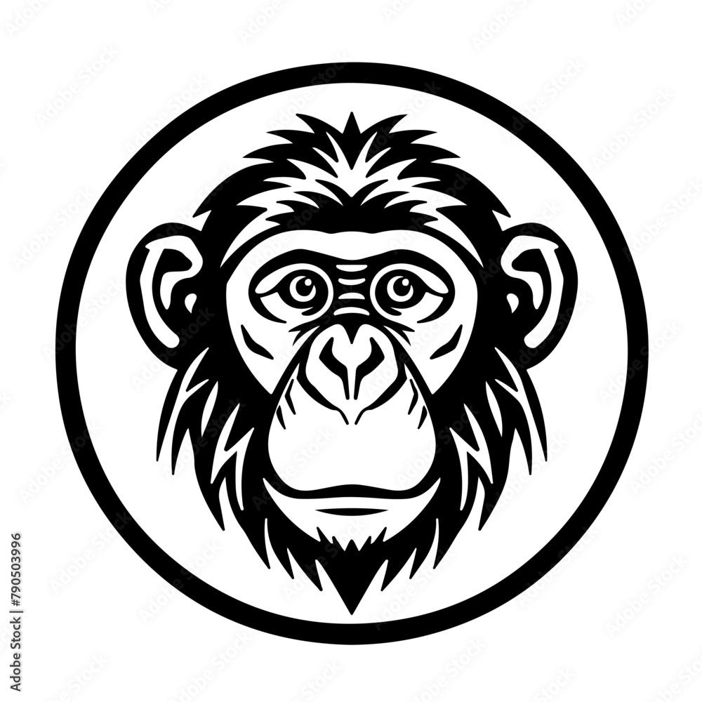 Canvas Prints curious chimp face