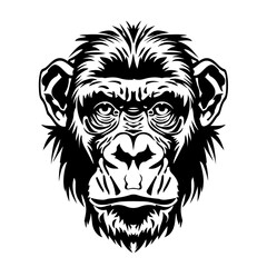 Chimpanzee face stencil