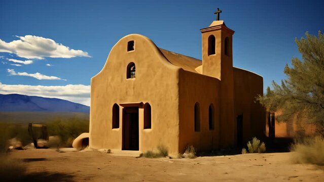  Desert tranquility  A serene church in the heart of the wilderness