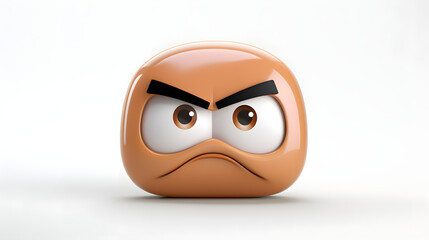 Glare face icon 3d
