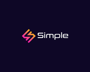 technology letter S logo