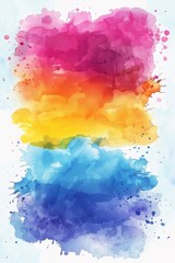 Colorful watercolor book cover vector set perfect for posters, magazines, banners, and more.