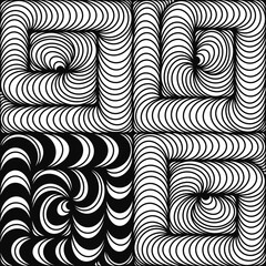 Doodle, abstract style. Abstract. Doodle, black lines make up an image. The lines form a figure with a square pattern, black lines.