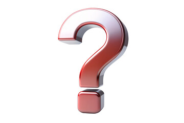 Naklejka premium red question mark, 3d question mark, red question isolated white background