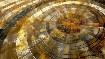 Abstrack background design. Ring of the Four Noble Truths. gold and circle background.