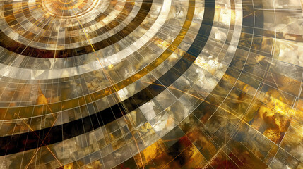Abstrack background design. Ring of the Four Noble Truths. gold and circle background.