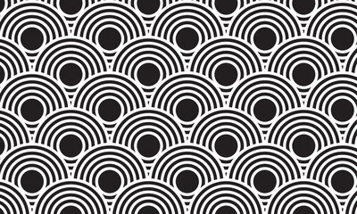 Vector Seamless Circles Pattern Background