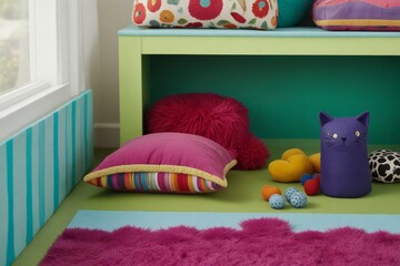 baby bed with toys
