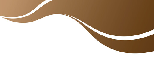Abstract Brown Curved Banner Background. Vector Illustration