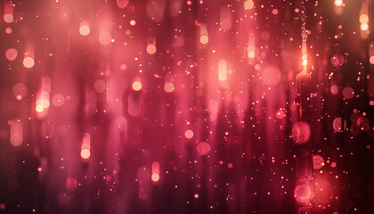 An abstract background in shades of ruby and ash, where defocused lights shimmer like the flickering of candles in a medieval chamber. The mood is mysterious and historic.