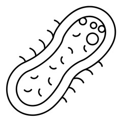 Bacteria graphic icon line vector