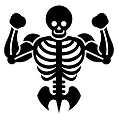 Muscle icon vector silhouette illustration