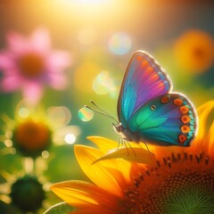Beautiful butterfly closeup