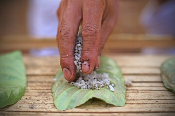 Rice is an important ingredient in various ceremonies of the Karen tribe in northern Thailand.