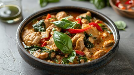 Thai green curry with chicken