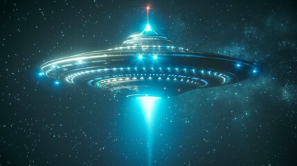 the concept of world UFO day background, wallpaper