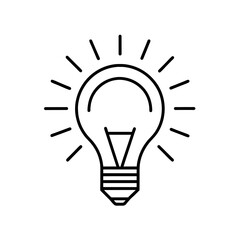 Light bulb logo vector illustration, bulb logo icon vector