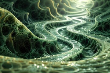 Code flows like a river, carving channels through the digital landscape.