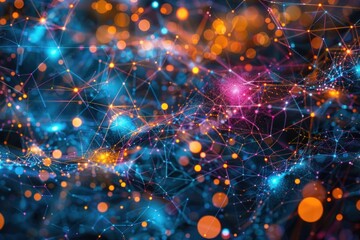 Networks intertwine, forming a tapestry of connectivity across cyberspace.