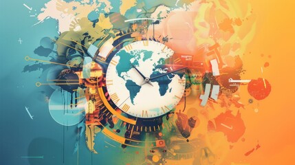 the concept of World Productivity Day background 