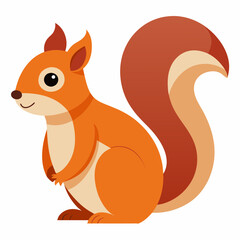 Squirrel vector illustration, a Running squirrel, squirrel eating nut vector