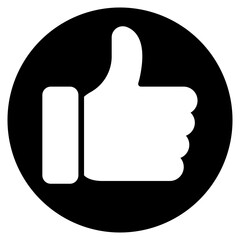 thumb up glyph icon