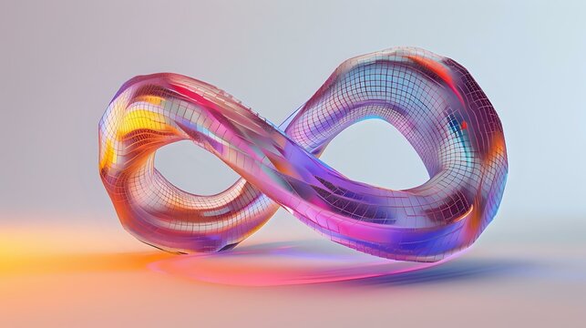 Modern Neon Gradient Infinity Symbol Art