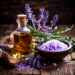 Obraz na płótnie Canvas lavender spa treatment