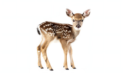 Baby Deer isolated on white background, Generative AI 