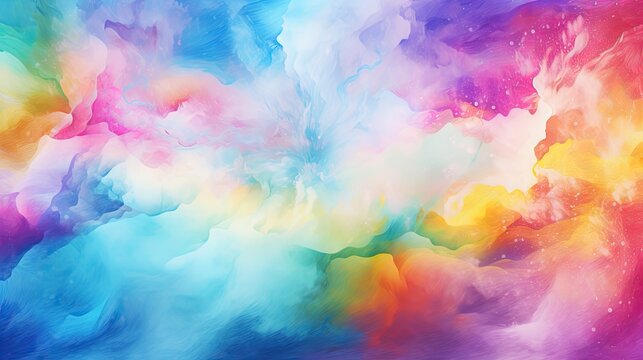 vibrant rainbow watercolor texture background